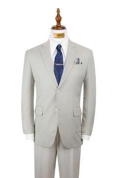 Bộ Suit Xám Trắng Gân Classic Fit TGS352